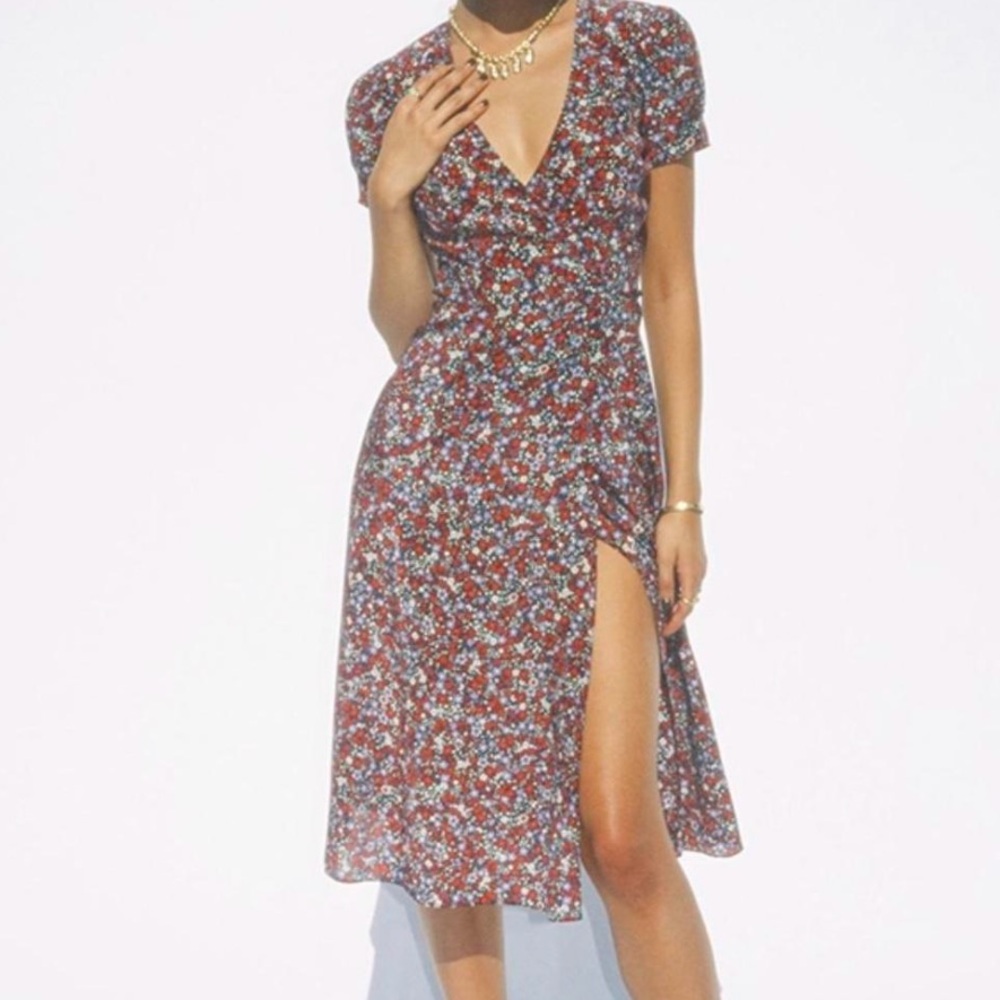 Realisation Par A-Line Skirt - Red Floral
